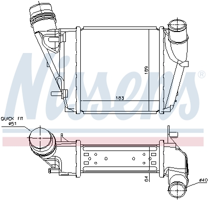 NISSENS 96410 интеркулер...