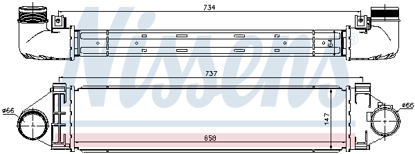NISSENS 96472 интеркулер...