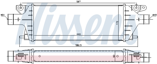 NISSENS 96484 интеркулер...