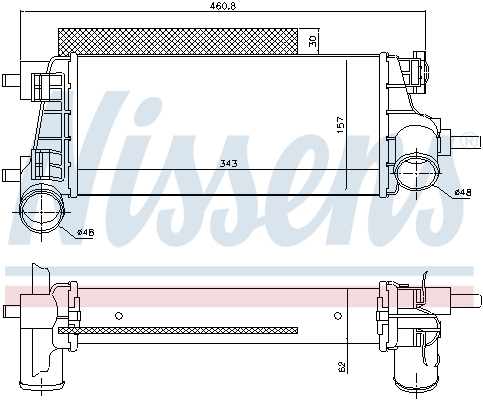 NISSENS 96490 Intercooler