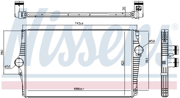 NISSENS 96601 интеркулер...