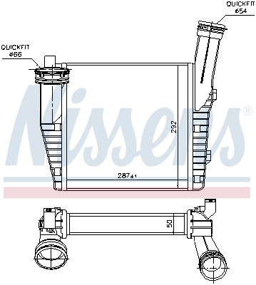 NISSENS 96611 интеркулер...