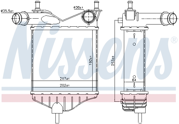 NISSENS 96703 интеркулер...