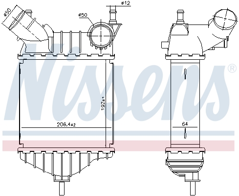 NISSENS 96704 Intercooler