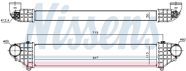 NISSENS 96722 интеркулер...