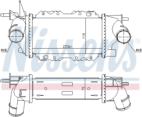 NISSENS 96772 интеркулер...