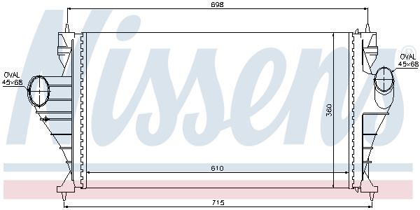 NISSENS 96853 Intercooler