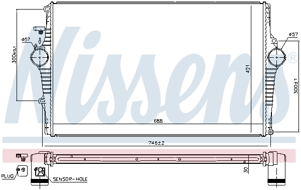 NISSENS 969001 интеркулер...