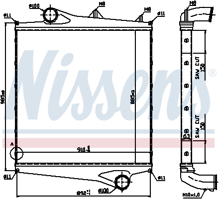 NISSENS 96961 интеркулер...