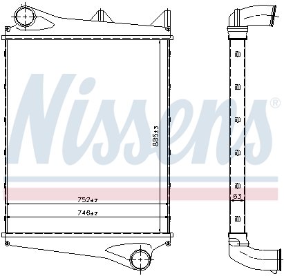 NISSENS 96966 интеркулер...