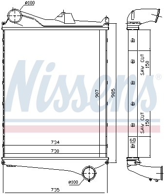 NISSENS 97006 интеркулер...