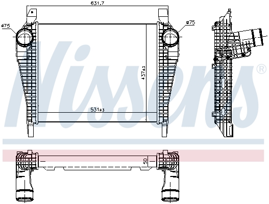 NISSENS 97064 интеркулер...