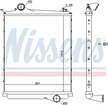 NISSENS 97082 интеркулер...