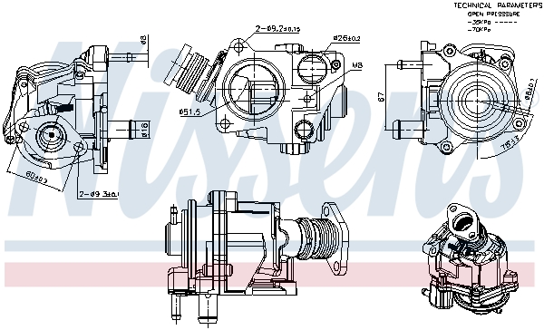 NISSENS 98424 AGR-Клапан