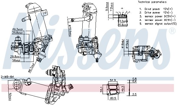 NISSENS 98557 ** FIRST FIT ** Μονάδα AGR for FORD FORD USA