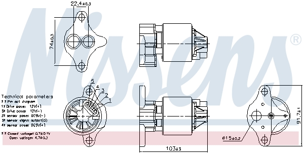 NISSENS 98560 EGR Valve for...