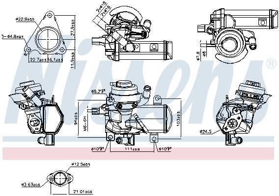 NISSENS 98566 Μονάδα AGR for AUDI SEAT SKODA VW
