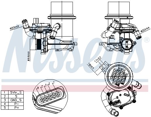 NISSENS 98570 Μονάδα AGR for AUDI SEAT SKODA VW