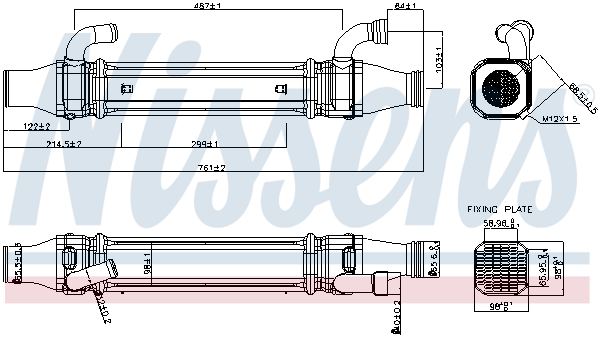 NISSENS 989332 Cooler, exhaust gas recirculation for SCANIA