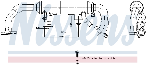 NISSENS 989467 Cooler, exhaust gas recirculation for ALFA ROMEO CADILLAC FIAT OPEL SAAB VAUXHALL