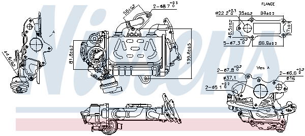 NISSENS 989478 Cooler, exhaust gas recirculation for MERCEDES-BENZ