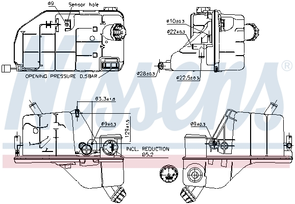 NISSENS 996033 Serbatoio...