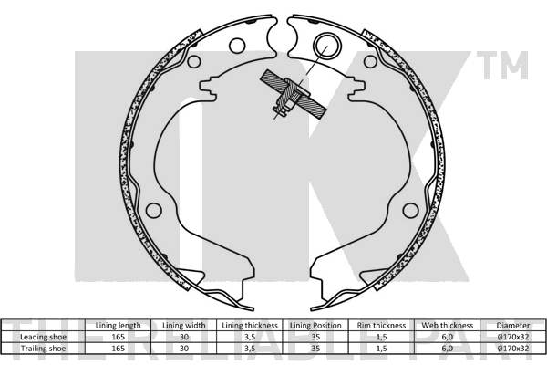 NK 2744646 Bremsesko sett