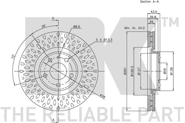 NK 201014 Bremsscheibe