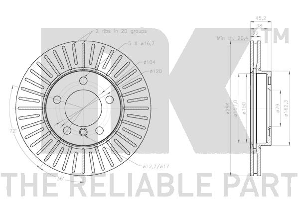 NK 2015113 Bremsscheibe
