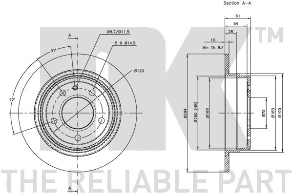NK 201514 Bremsscheibe