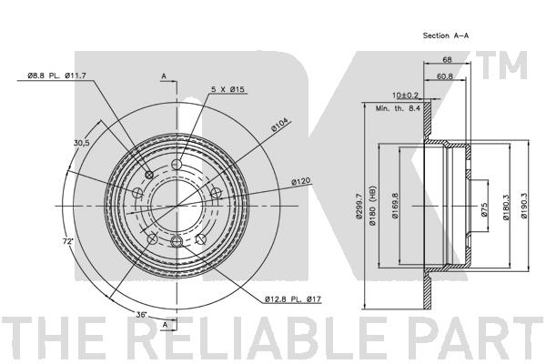 NK 201522 Bremsscheibe