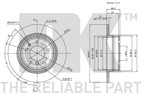 NK 201523 Bremsscheibe