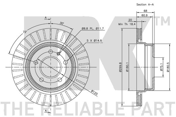 NK 201530 Bremsscheibe