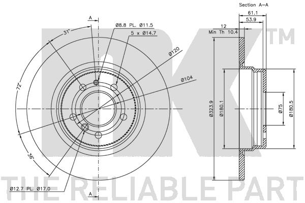 NK 201533 Bremsscheibe