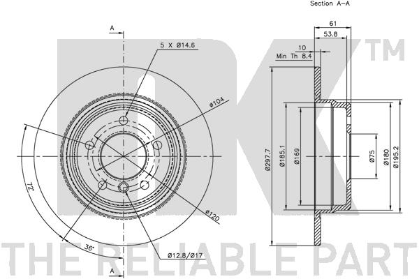 NK 201537 Bremsscheibe