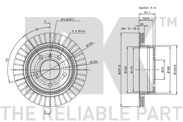 NK 201539 Bremsscheibe