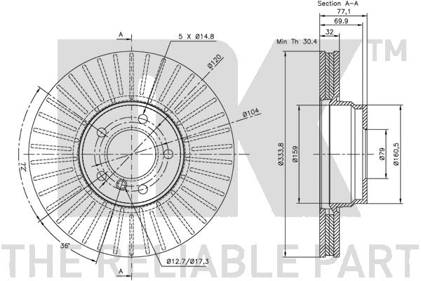 NK 201542 Bremsscheibe