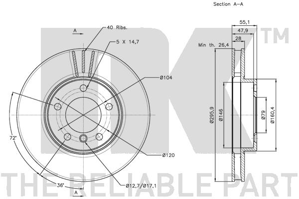 NK 201551 Bremsscheibe