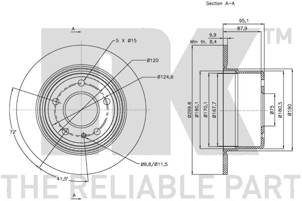 NK 201552 Bremsscheibe