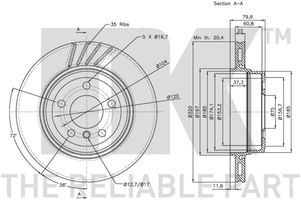 NK 201565 Bremsscheibe