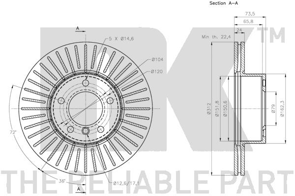 NK 201582 Bremsscheibe