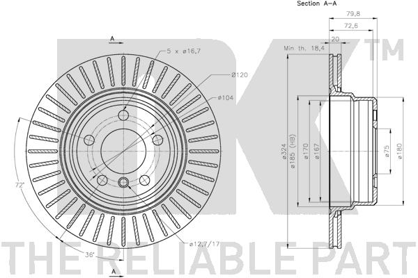 NK 201585 Bremsscheibe