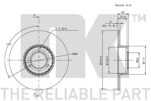 NK 201912 Bremsscheibe