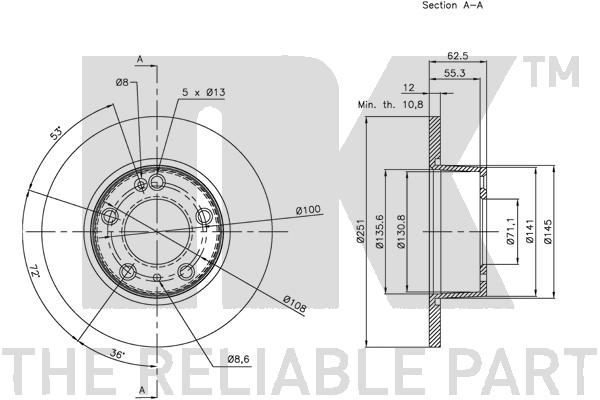 NK 201922 Bremsscheibe