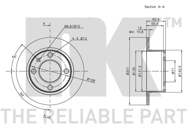 NK 201924 Bremsscheibe