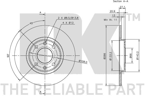 NK 201925 Bremsscheibe