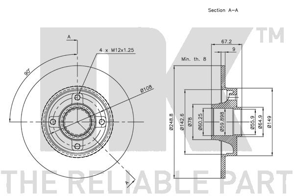 NK 201939 Bremsscheibe