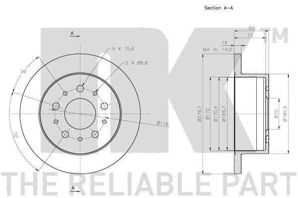 NK 201944 Bremsscheibe