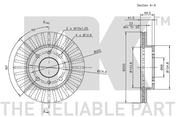 NK 202215 Bremsscheibe