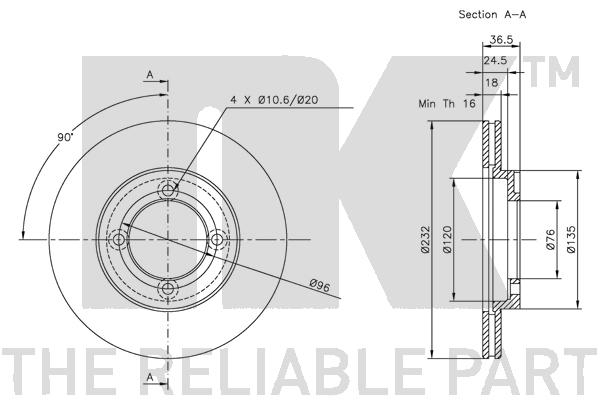 NK 202217 Bremsscheibe